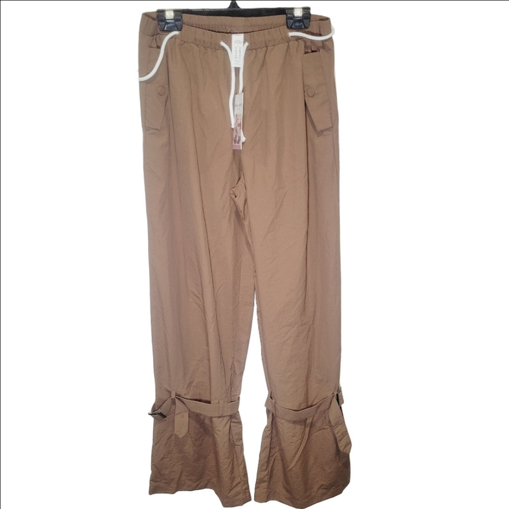 Halara NWT Tan Drawstring Cargo Pants